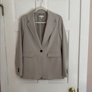 TOPSHOP Light Taupe Single-Button Blazer Size 6